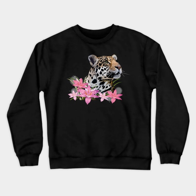 yaguar or yaguareté is a felid carnivore of the Panterinos subfamily and genus Panthera. It is the only one of the five current species of this genus found in America. It is also the largest feline in America and the third in the world. Crewneck Sweatshirt by obscurite